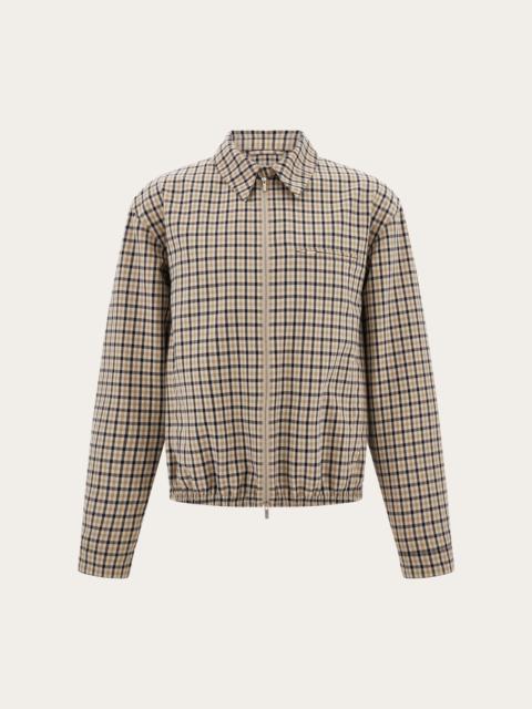 FERRAGAMO Check bomber jacket