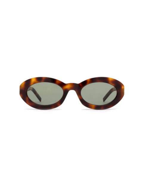 SAINT LAURENT Monogram Hinge oval-frame sunglasses