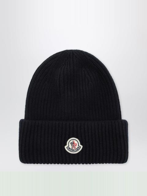 Moncler Blue wool and cashmere beanie