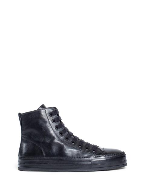 Raven-High-Top-Sneakers-In-Grained-Shiny-Calfskin