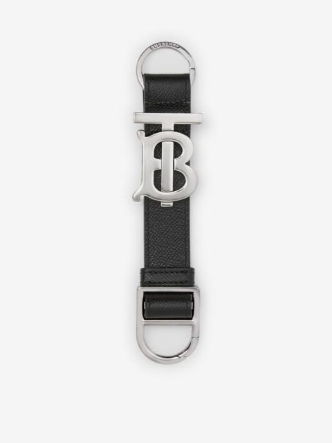 Burberry Monogram Motif Grainy Leather Key Ring