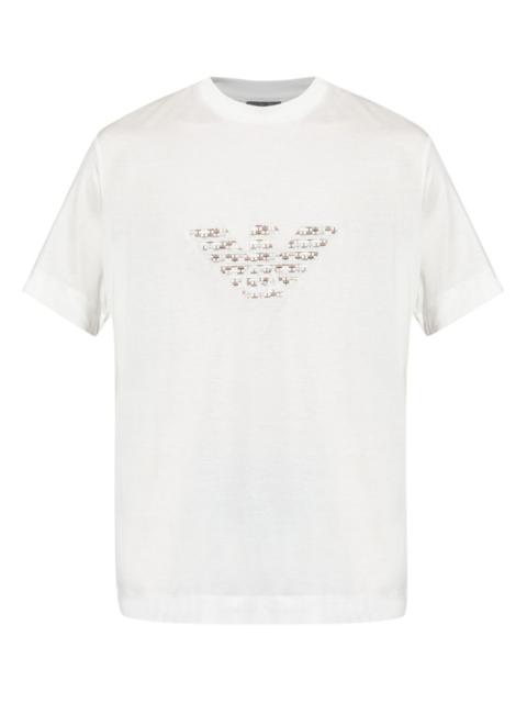 EMPORIO ARMANI logo-embroidered T-shirt