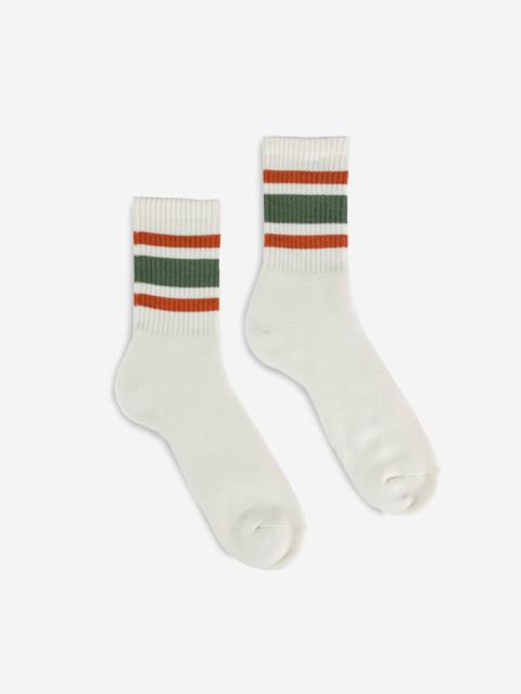 DEC-80-S-GRN Decka 80s Skater Socks - Short Length - Green