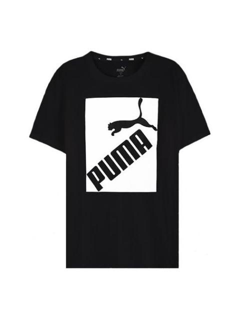 PUMA PUMA Logo Printed Short Sleeve TEE Black 583837-01
