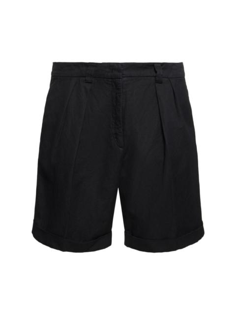 Cotton gabardine knee length shorts