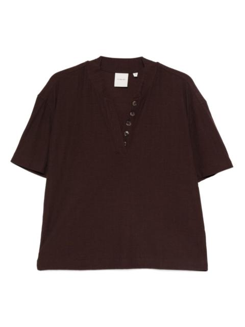 VARLEY Kasey button-placket top