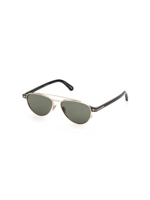 TOM FORD Anthony Aviator-Frame Metal Sunglasses