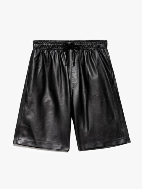 Leather Short in Noir