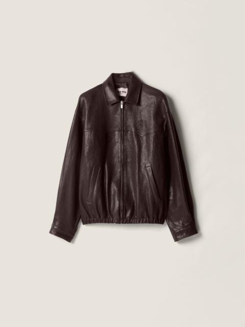 Miu Miu Leather blouson jacket
