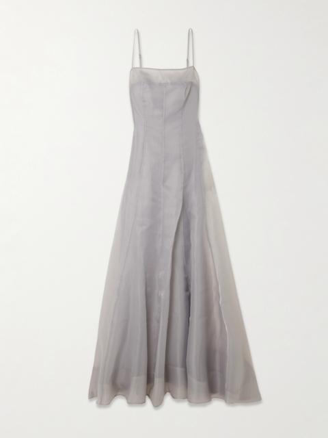 STAUD Gustav Paneled Organza Maxi Dress