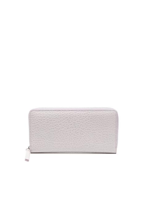 four-stitch pebbled leather wallet