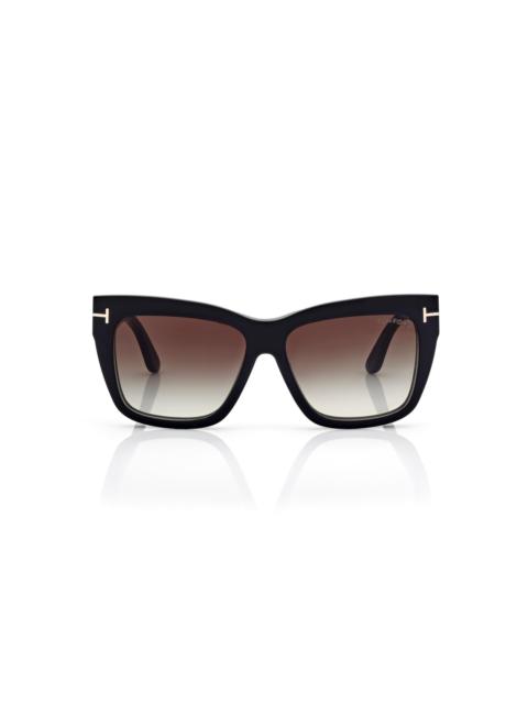TOM FORD BLUE BLOCK SQUARE OPTICALS WITH CLIP ON SUNGLASSES