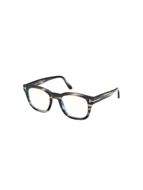 TOM FORD striped rectangle glasses