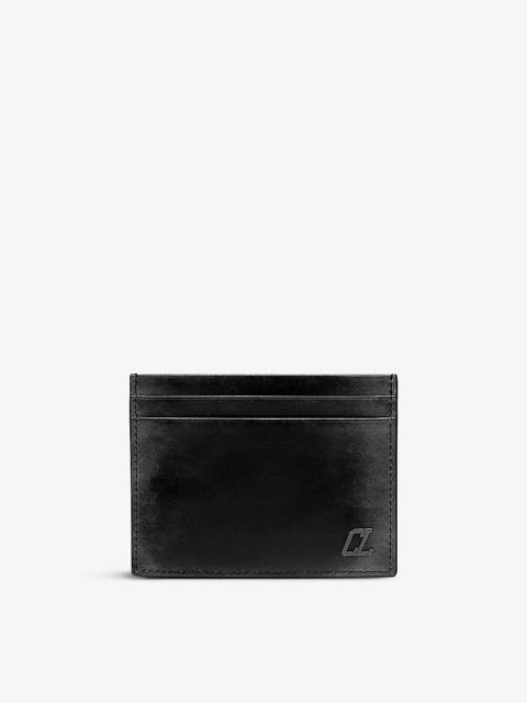 Christian Louboutin Metallic-plaque card-slot leather wallet