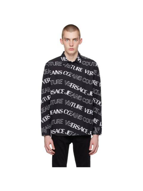 VERSACE JEANS COUTURE Black Logowave Shirt