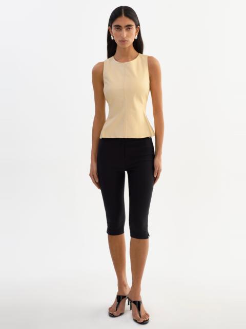 LAMARQUE BLAIR | Sleevless Leather Peplum Top