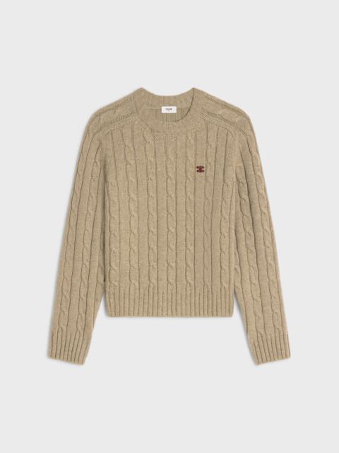 CELINE triomphe sweater in cable-knit cashmere
