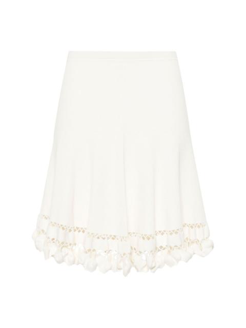 Danica ribbed-knit short skirt