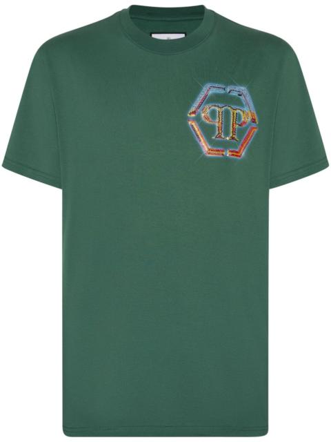 PHILIPP PLEIN SS hexagon logo t-shirt
