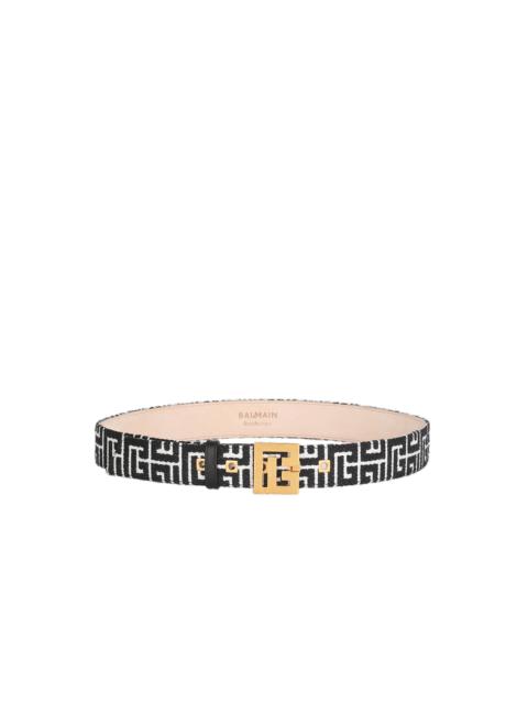 Balmain Bicolor jacquard PB Belt belt