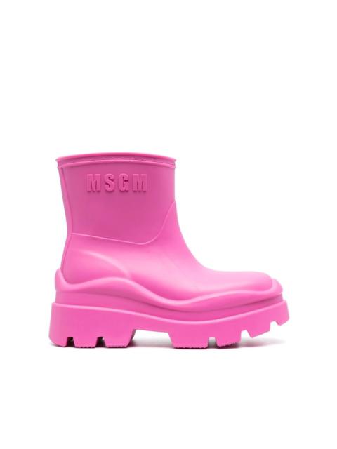 MSGM lug-sole ankle rain boots