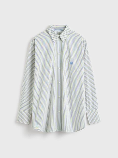 TOTEME Striped summer shirt blue/yellow