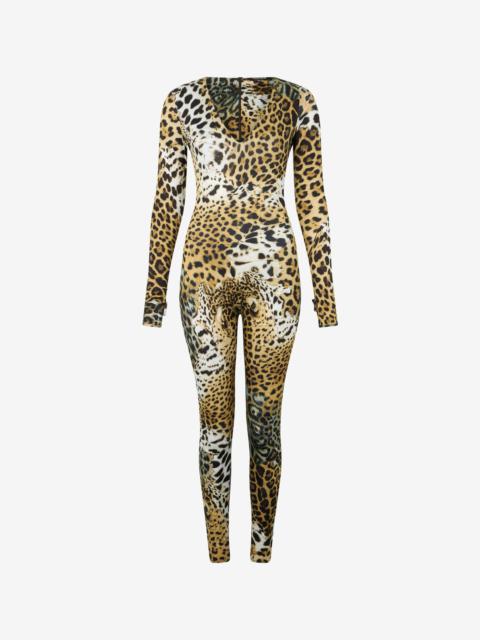 Roberto Cavalli Jumpsuit with Jaguar Skin print