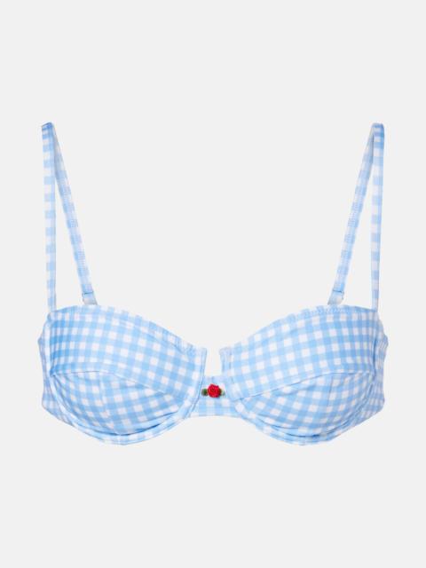 BANANHOT Esme gingham bikini top