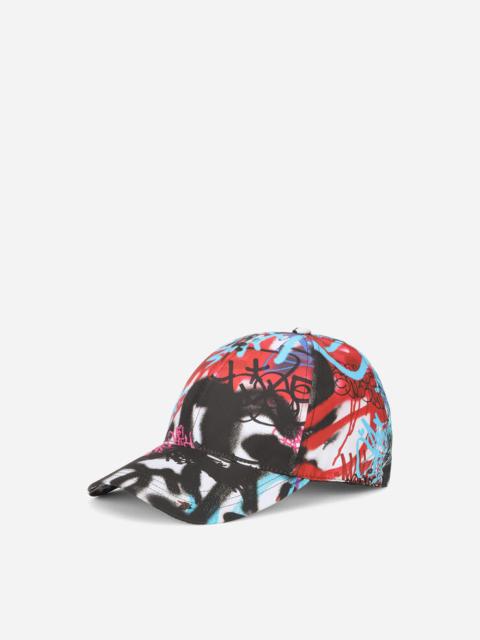 Dolce & Gabbana Baseball cap with spray-paint graffiti print