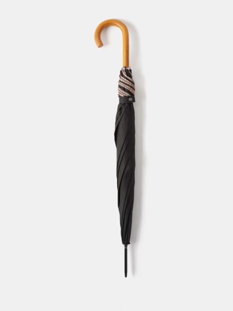 Paul Smith Walker Signature Stripe wood handle umbrella