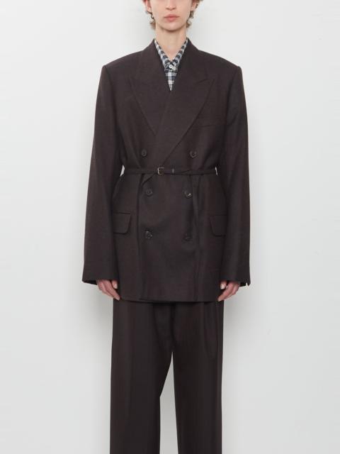 Dries Van Noten Bossy Wool Flannel Jacket