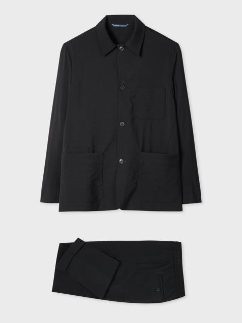 Paul Smith Black Stretch-Wool Seersucker Work Co-ord