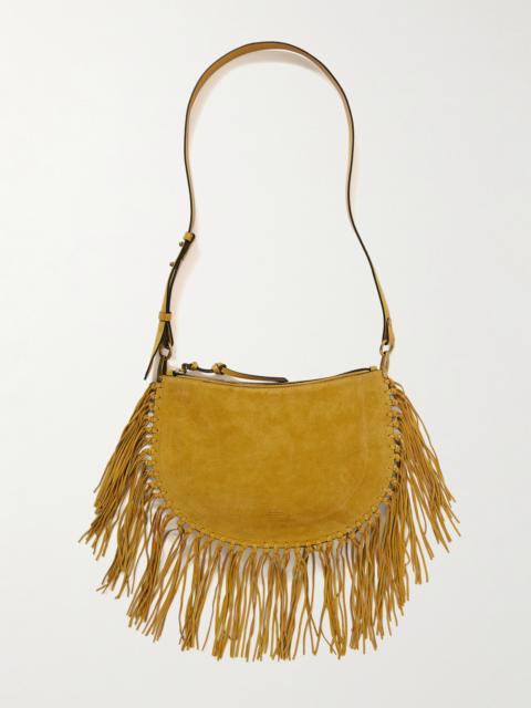 Isabel Marant Oskan Soft Fringed Suede Shoulder Bag
