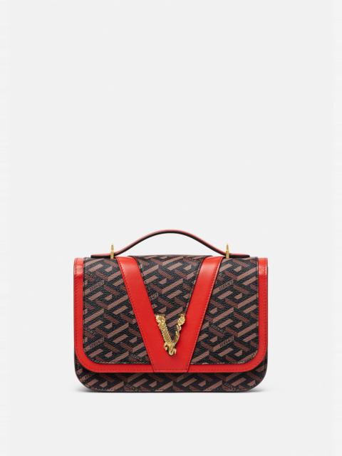 VERSACE Virtus La Greca Signature Shoulder Bag
