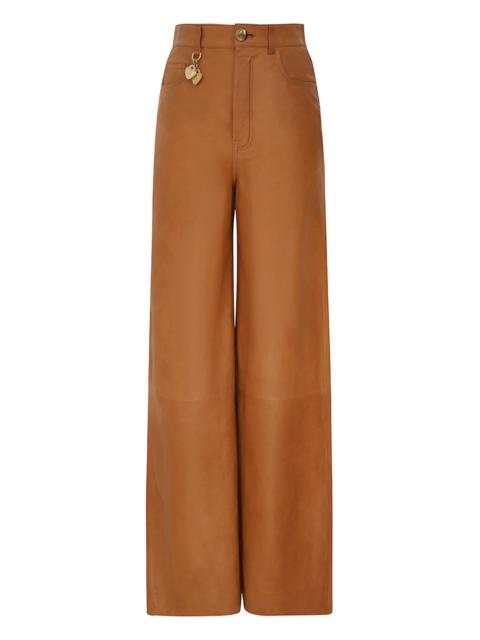 Zimmermann CRUSH WIDE LEG LEATHER PANT