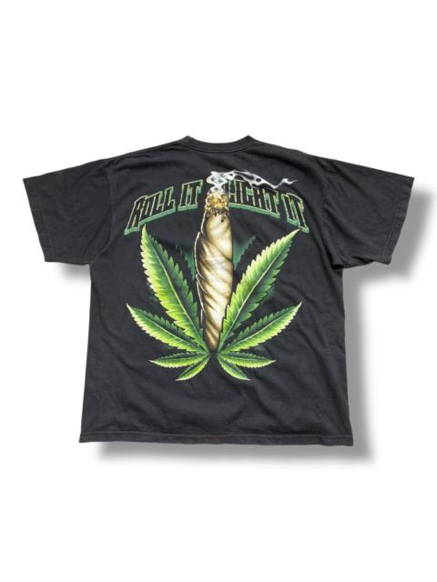 Other Designers Other - Streetwear Weeds Roll It Light It Big Printed TShirt