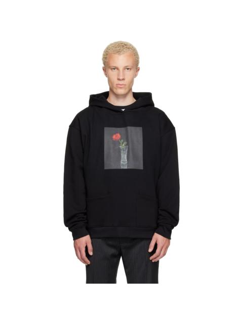 ERNEST W. BAKER Black Rose Print Hoodie