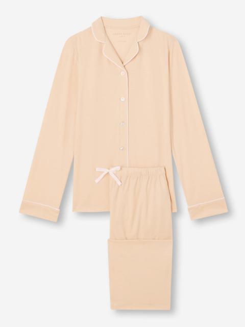 Derek Rose Women's Pajamas Lara Micro Modal Stretch Cream