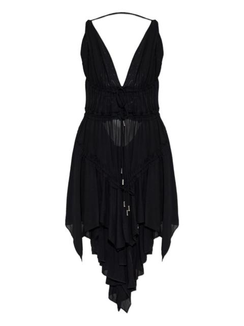 DSQUARED2 lace-up ruffled dress