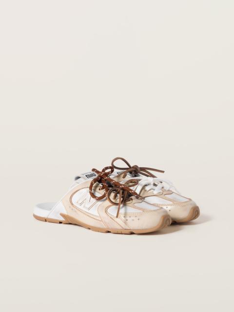 Miu Miu New Balance X Miu Miu 530 SL deco calf leather mules