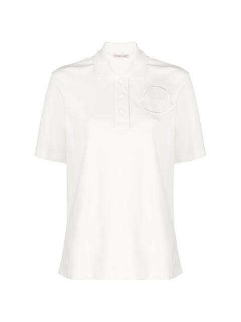 logo-embroidered cotton polo shirt