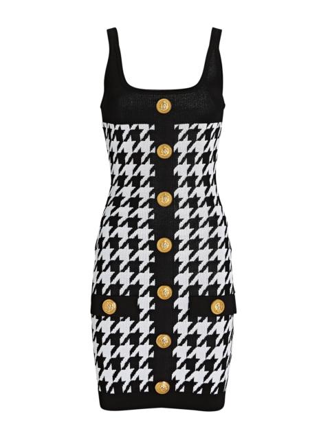 Balmain Houndstooth Jacquard Mini Dress