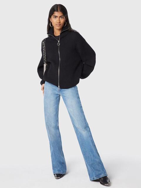 rabanne BLACK OVERSIZED CARDIGAN