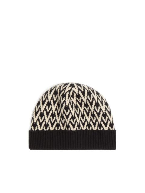 Valentino Toute La V Signature knitted wool beanie