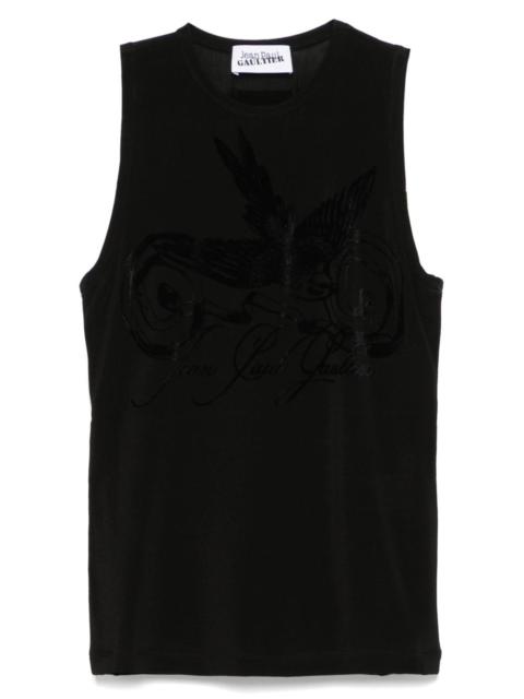 Jean Paul Gaultier flocked-logo top