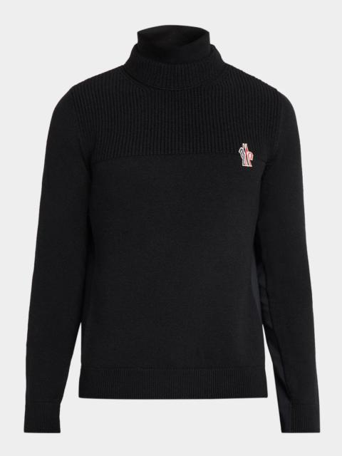 Moncler Grenoble Men's Ribbed Wool Turtleneck Sweater