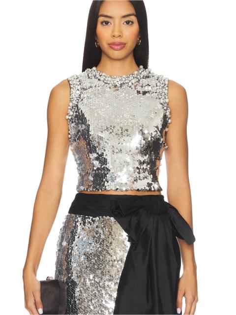 PatBO Moonlight Sequin Top