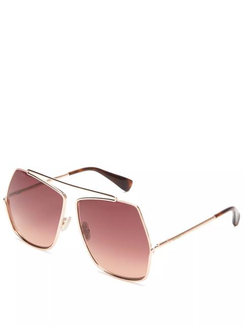 Max Mara Elsa Geometric Sunglasses, 64mm