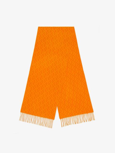 FENDI Orange knit scarf