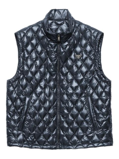 Prada quilted logo vest